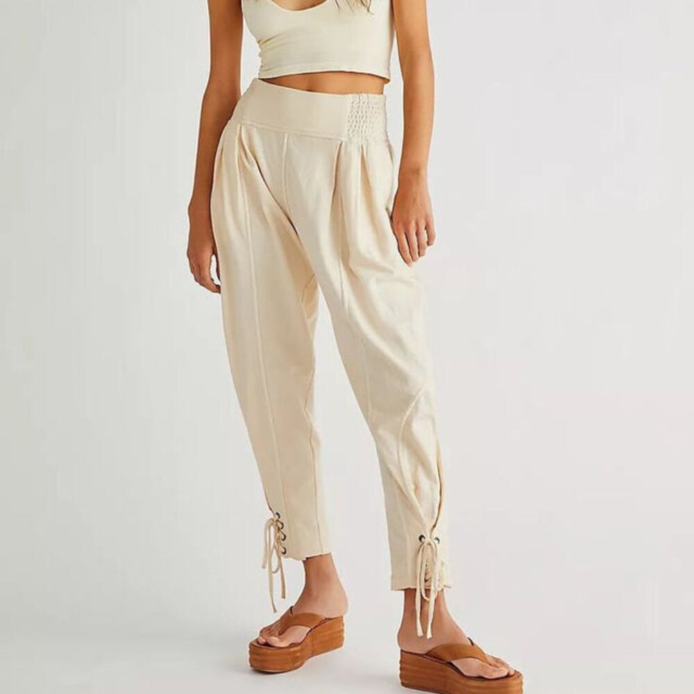 Free People FP One Billie Pants Smocked Pleated New S